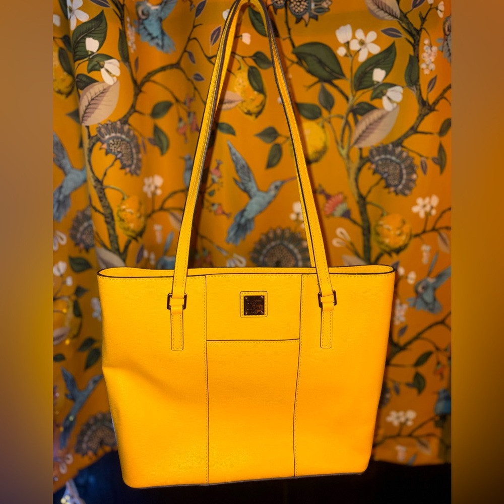 Dooney And Bourke Lexington Saffiano Yellow Dandelion Shopper Purse